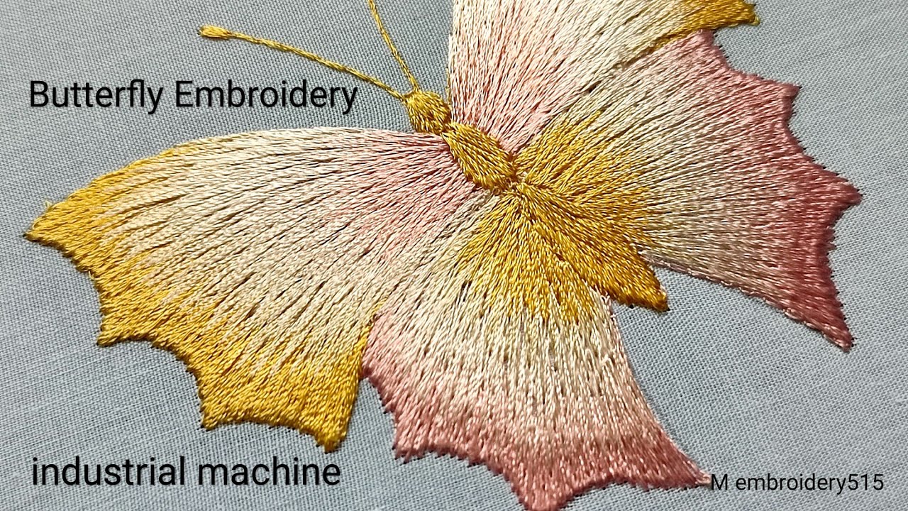 Butterfly embroidery design Machine embroidery industrial zigzag machine