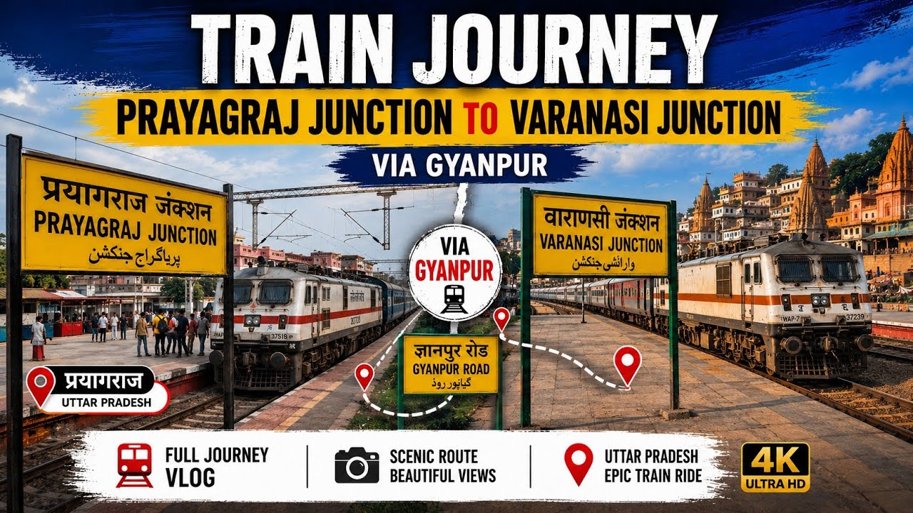 Train Journey Prayagraj Junction to Varanasi Junction in Gorakhpur SF Express