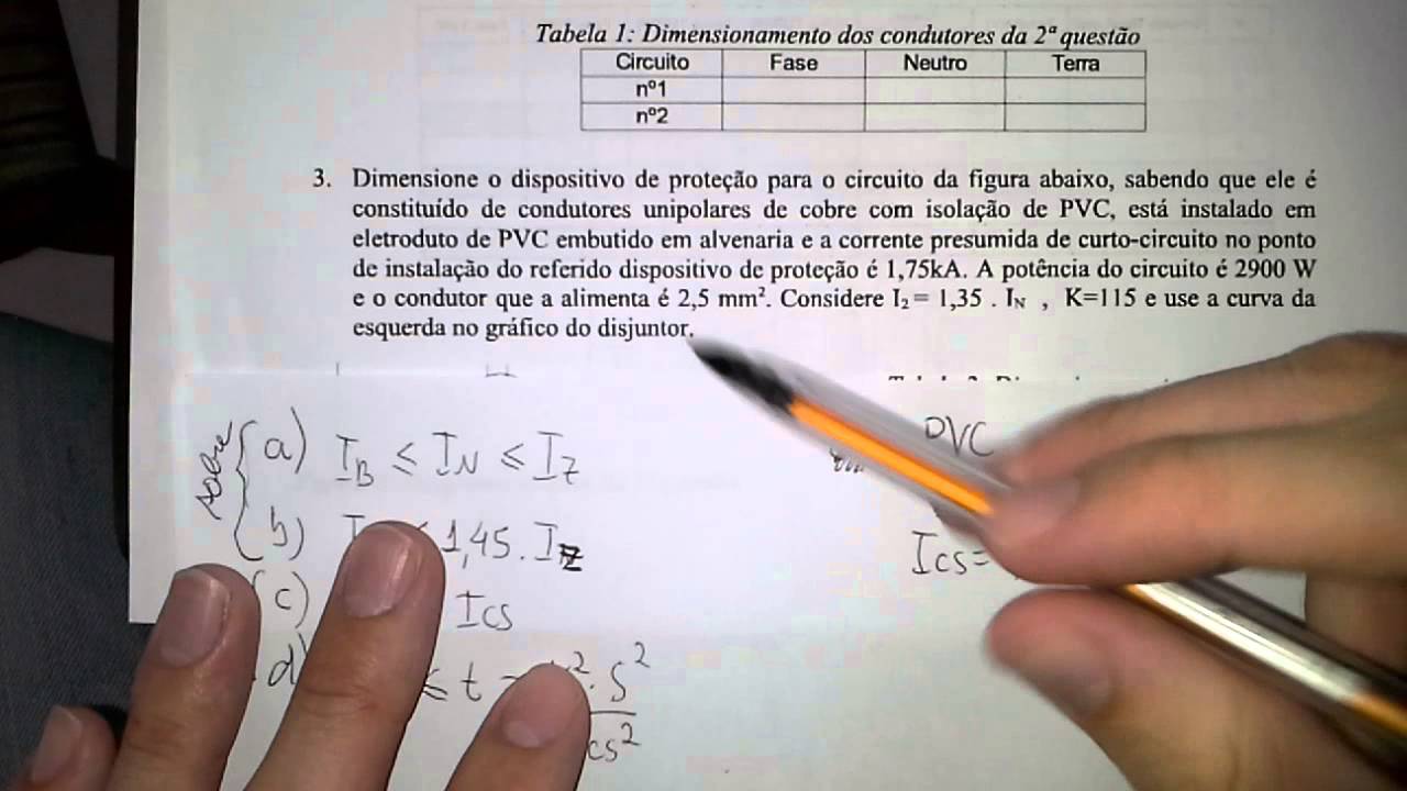 Dimensionamento de disjuntor Parte 1