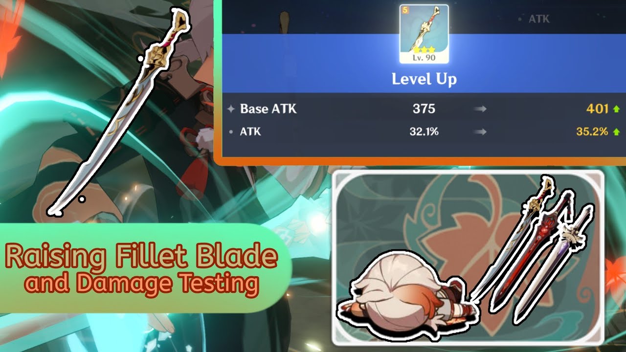 Raising Fillet Blade and Damage Testing // Genshin Impact