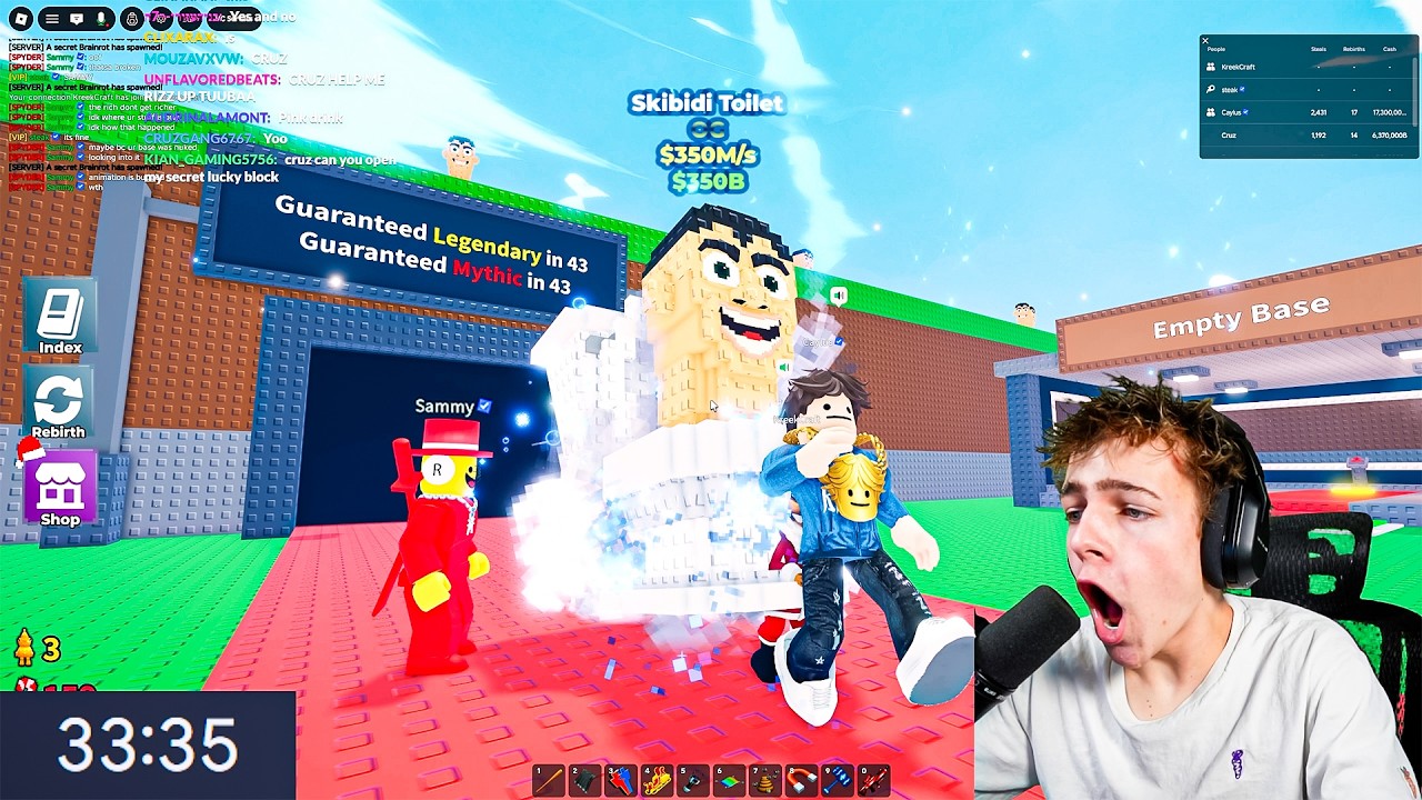 sammy spawned a SKIBIDI TOILET!