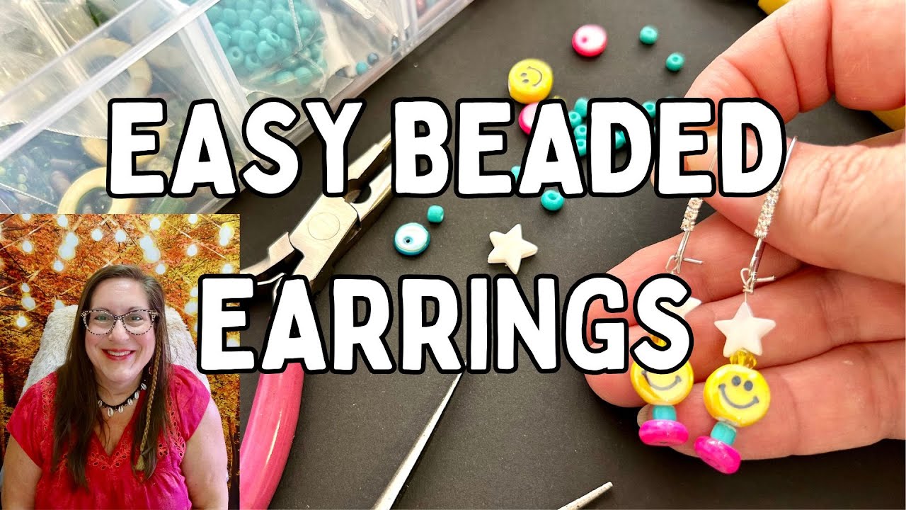 How to 🤩 Make Easy Beaded Earrings With a Head Pin✨