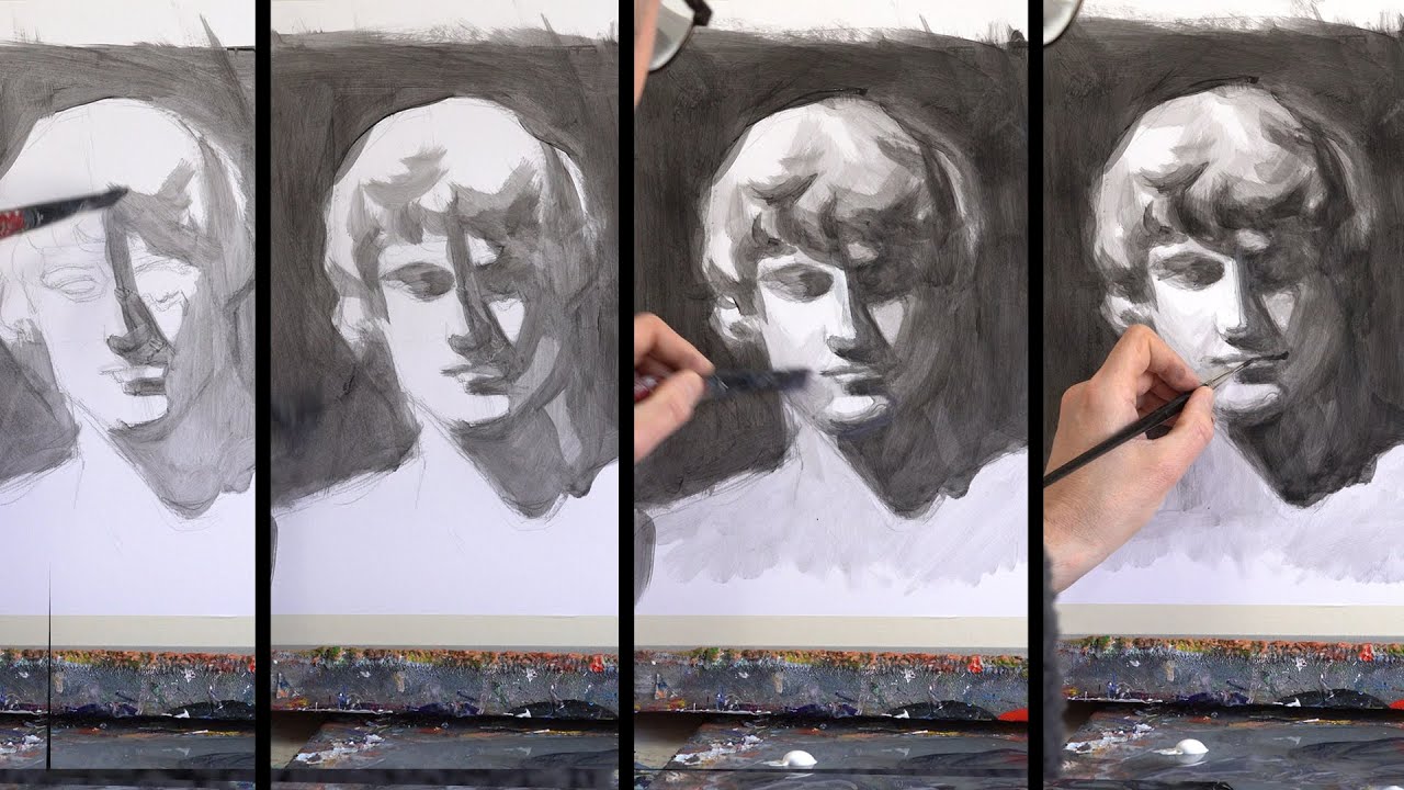 Schilderij opbouwen met transparante lagen, aquarelachtig schilderen met acryl!