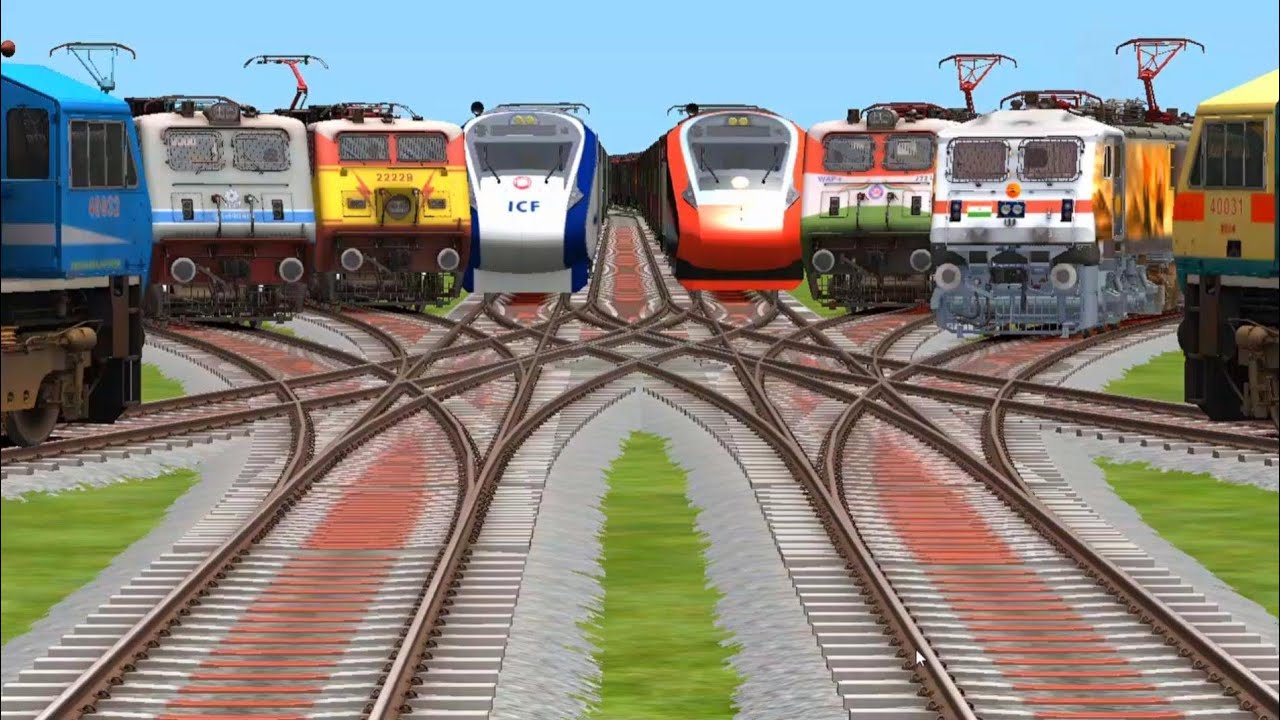 Vandhebhart express and electric express local express running fast over journal classic moment rail