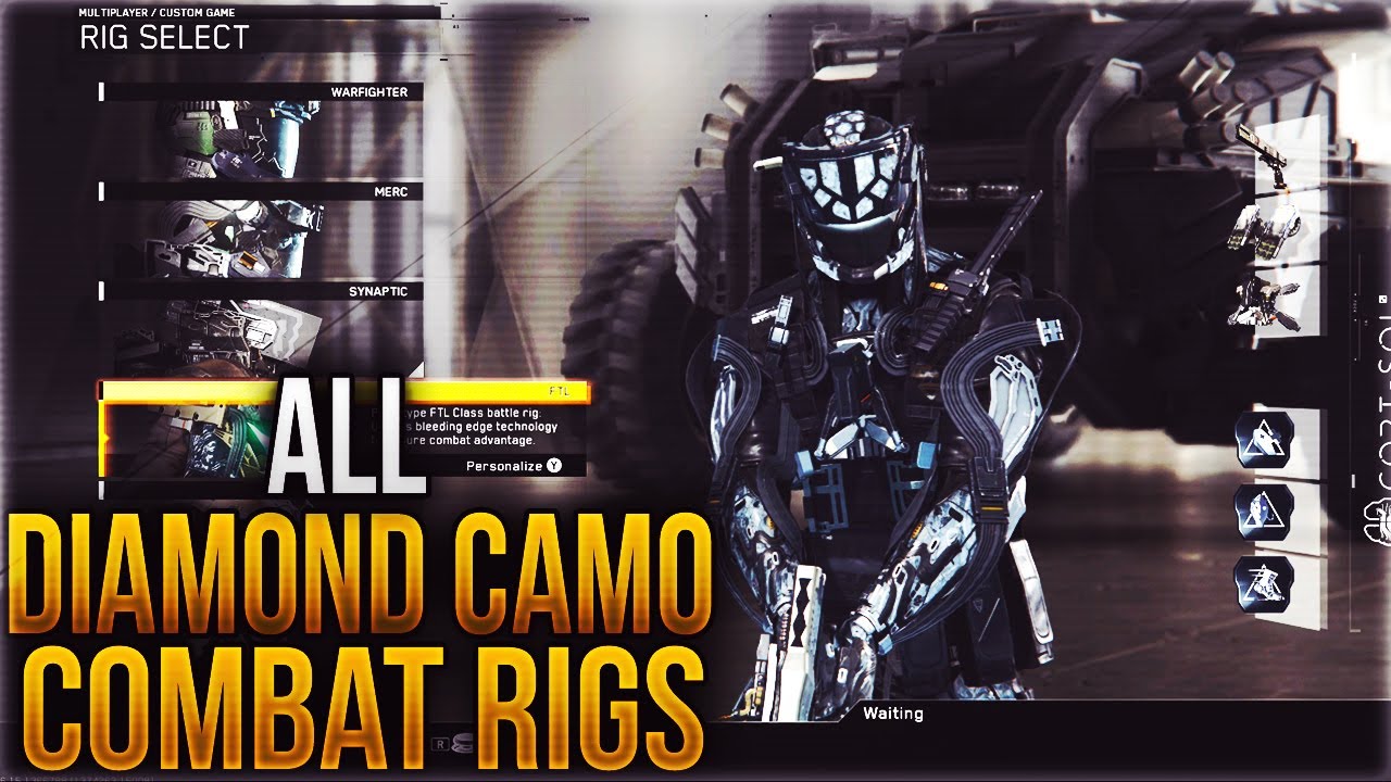 ALL DIAMOND CAMO COMBAT RIGS in INFINITE WARFARE! (SOLAR CAMO HERO ARMOR SET FOR ALL COMBAT RIGS)