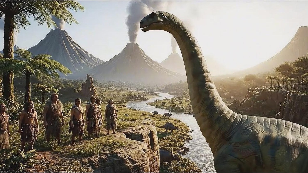 Life of Prehistoric Humans with Dinosaurs | Epic Survival Story