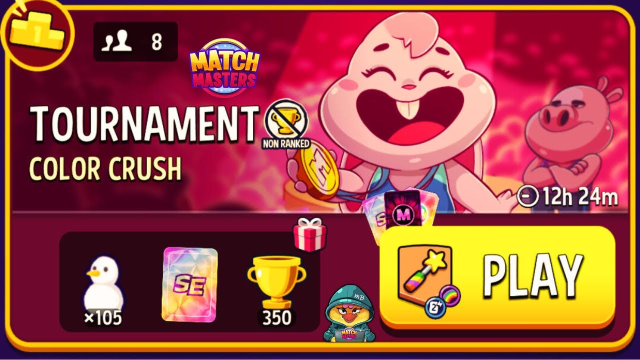 TOURNAMENT! 8 players Color Crush Rainbow | Match Masters