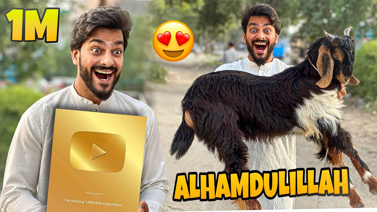 MILLION SUBSCRIBERS KI KHUSHI ME BAKRA LELIA😍 | SANTCHERS AGAR 😱 | MISHKAT KHAN