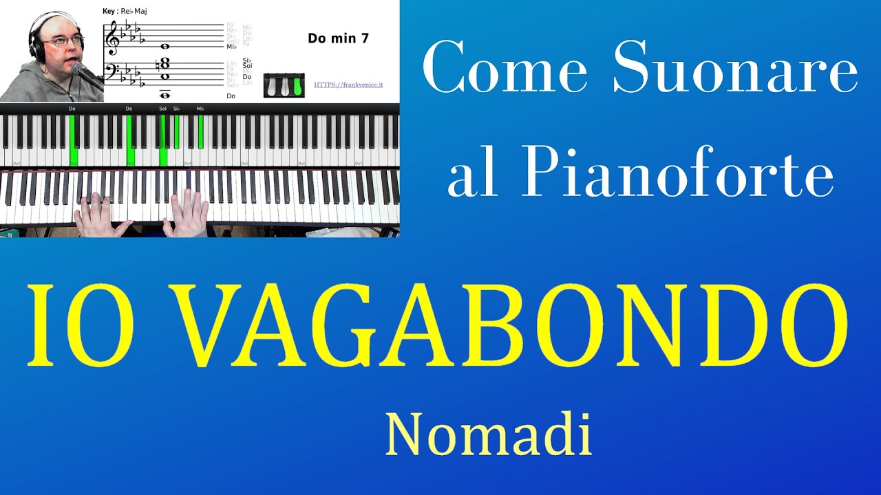 Come Suonare al Pianoforte IO VAGABONDO dei Nomadi | TUTORIAL