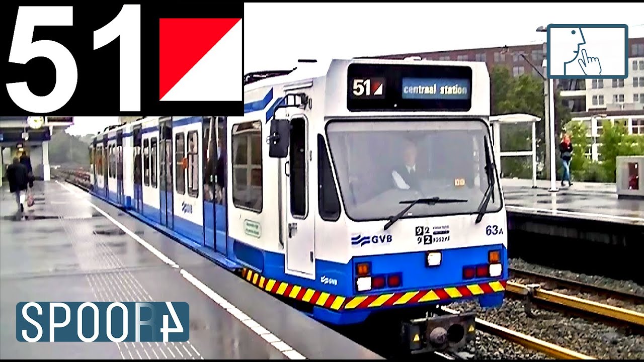 GVB Amsterdam Metro 51 | Cabinerit Station Zuid - Centraal Station | Metro Driver POV Cab ride