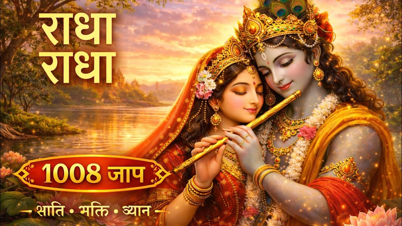 Radha Radha 1008 Jap 🌸 | Radha Naam Sankirtan | Morning Meditation & Bhakti | Peaceful  bhajan 