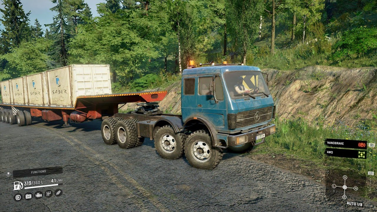 New SnowRunner 4k gameplay new trucks in snow runner - big trucks off road #new 