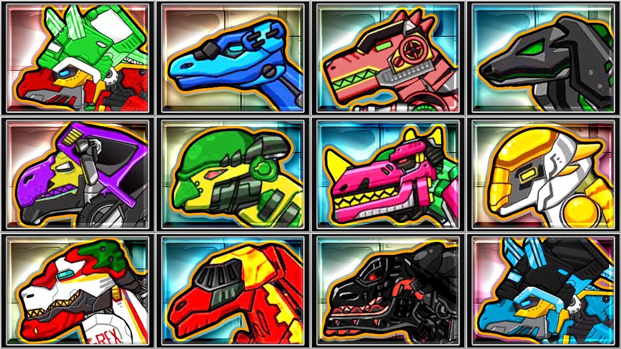 Dino Robot Full Repair Corps - Triceratops - T-Rex Cops - Terminator T-Rex - Stegoceras - Spinosau64