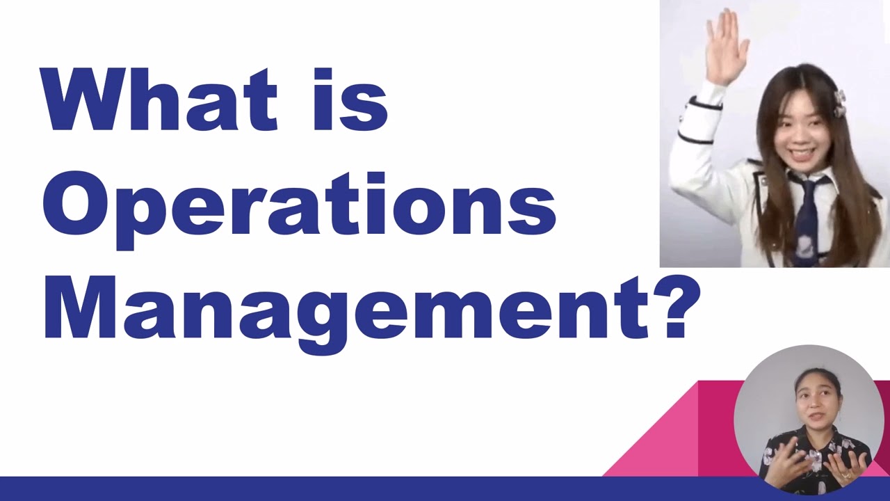 Operations Management and TQM: Chapter 1 Operations and Productivity