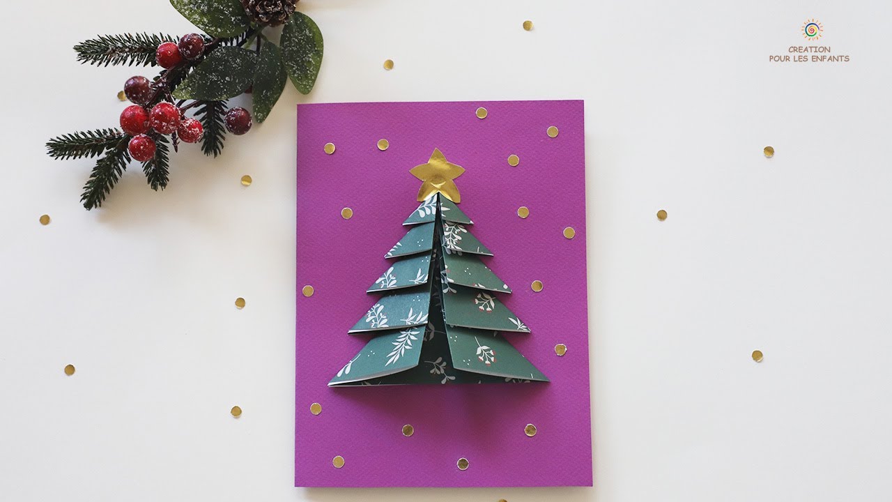 DIY - Cartes de vœux de Noël fait main. Une carte de Noël cool et facile. DIY Christmas Card.