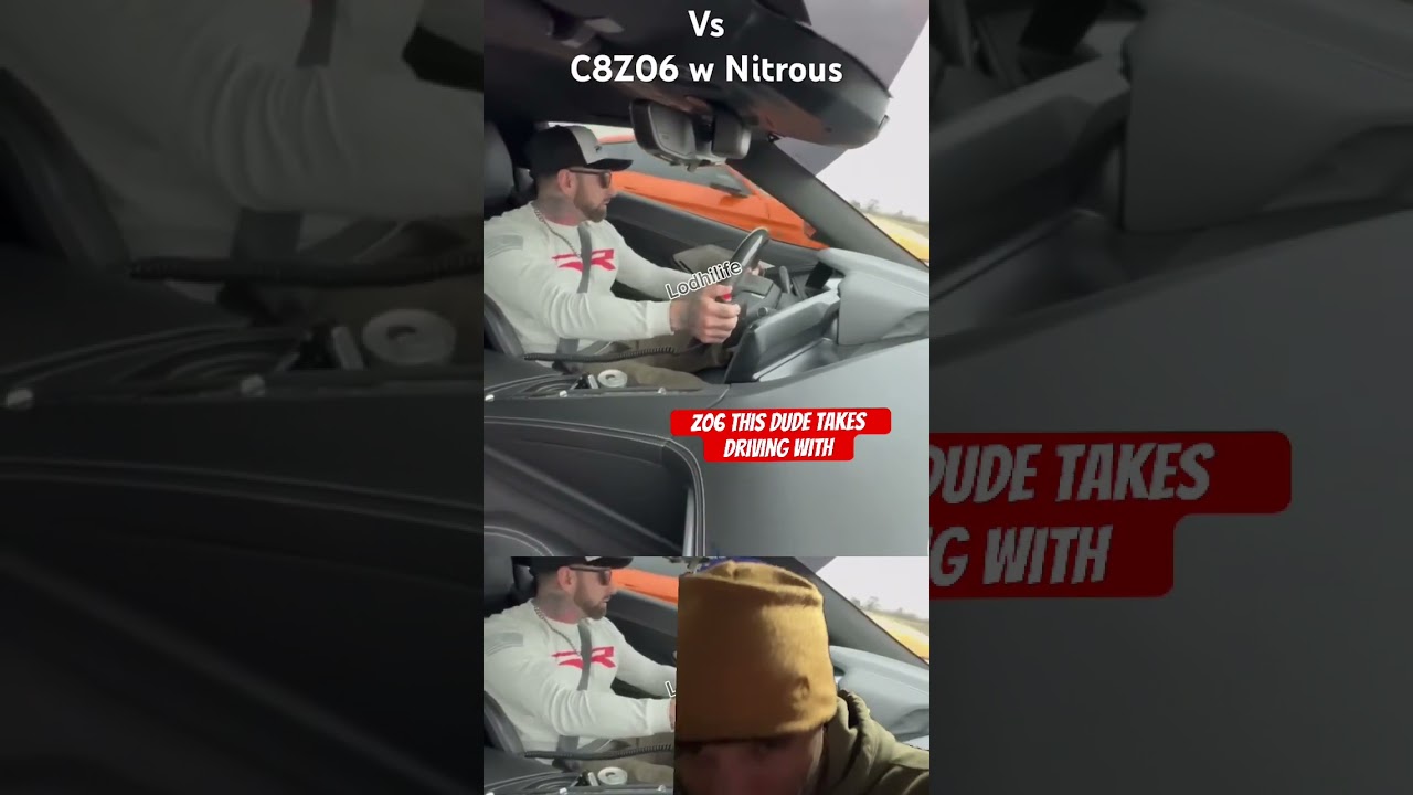 &ldquo;Stock&rdquo; Mustang Gt500 vs Nitrous Corvette C8Z06 in vicious top end battle