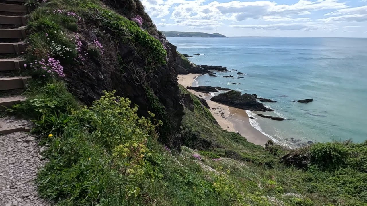 Whitsands Bay Walking Freathy Beach to Main Beach Through The Sea