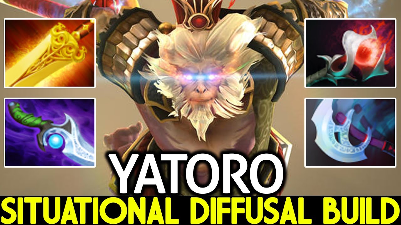 YATORO [Monkey King] Situational Diffusal Build Against Pro Medusa Dota 2