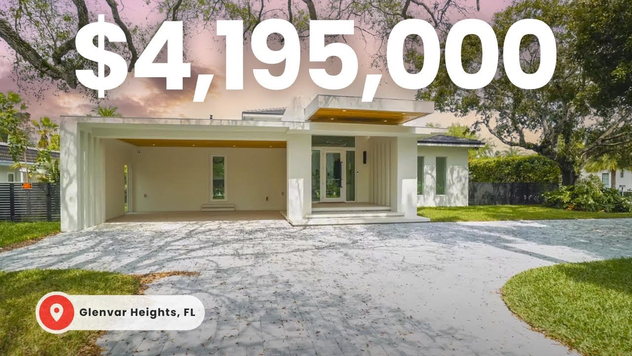 BRAND NEW MIAMI HOME for $4.195M on HALF ACRE with Guest House | Glenvar Heights, Miami
