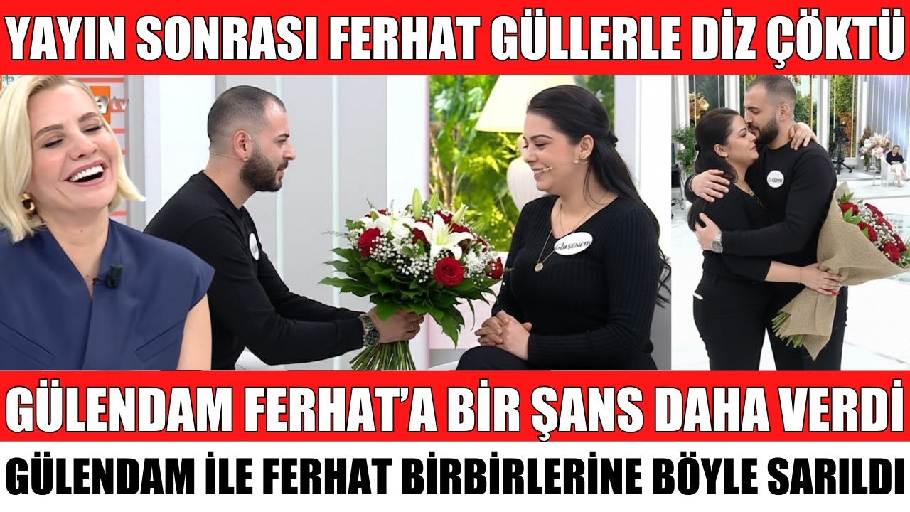 ESRA EROL'DA FERHAT GÜLENDAM'A ÇİÇEK GETİRDİ AF DİLEDİ GÜLENDAM FERHAT'I AFFETTİ AYAKLARINA KAPANDI