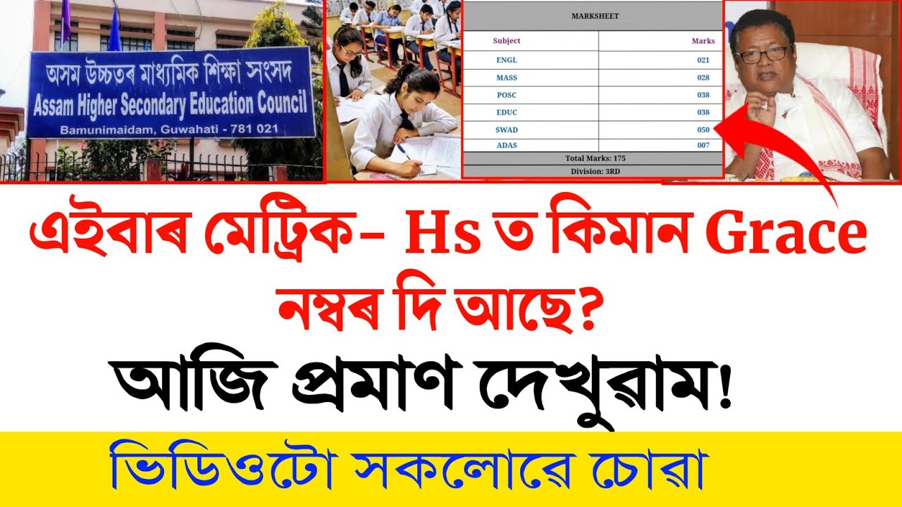 How much grace marks is given live prove watch | Hslc and hs grace marks | Tech of MH