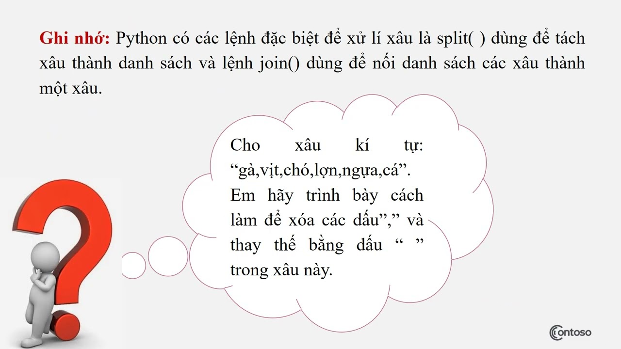 BÀI 25 . Một số lệnh làm việc với Xâu kí tự