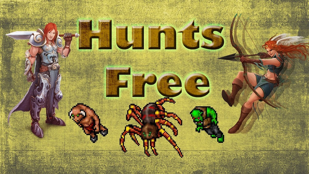 Tibia: Hunts Free #23 - Troll Cave ao Norte de Thais