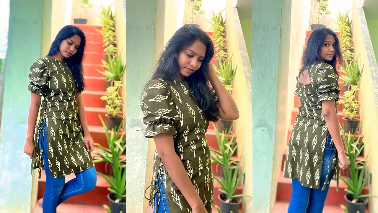 Trending Side Dori Kurti Cutting and Stitching in Tamil | easy step by step method