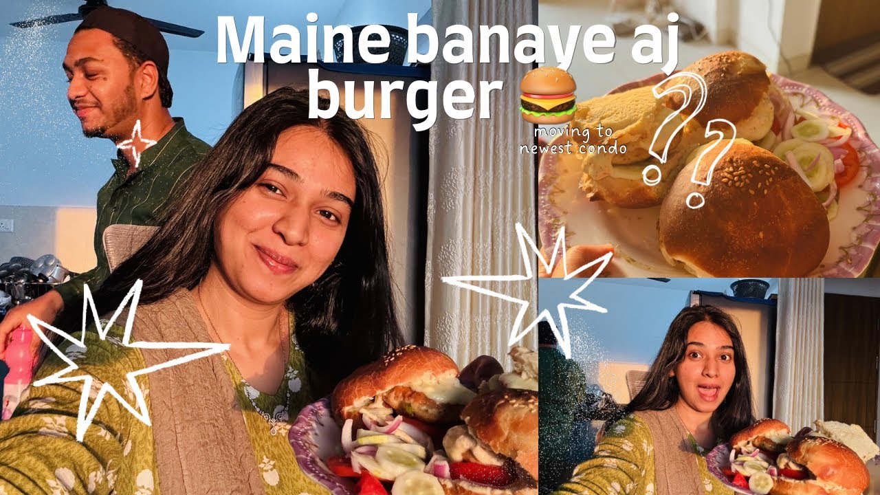 Aj maine iftari me banaye BURGER 🍔 😋|| or wo b itne mast bane thye 😙,, Farhana Awez 