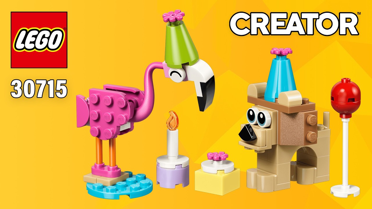LEGO Creator Cute Animal Birthday Party (30715)[64 pcs] Building Instructions @TopBrickBuilder