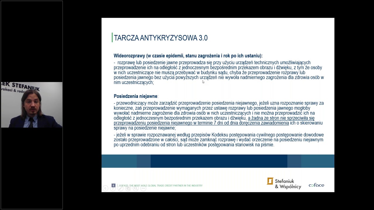 Webinarium Coface - Przepisy antykryzysowe. 04.06.2020