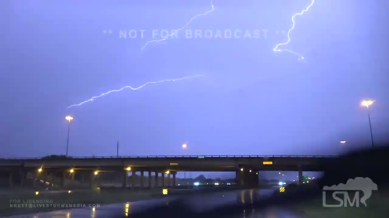 05-06-2023 Dallas/Fort Worth, TX - Lightning, Gusty Winds, Bad Driving Conditions, Semi Crash