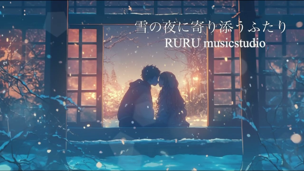 雪の夜に寄り添うふたり｜静かな冬に心をあたためるLofiピアノ・1時間ループ