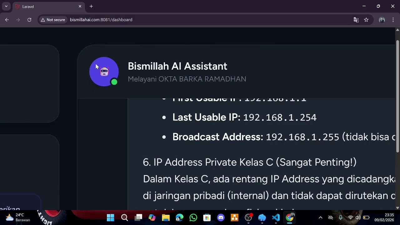 PEMBAHASAN APLIKASI AI GENERATIVE BISMILLAH AI