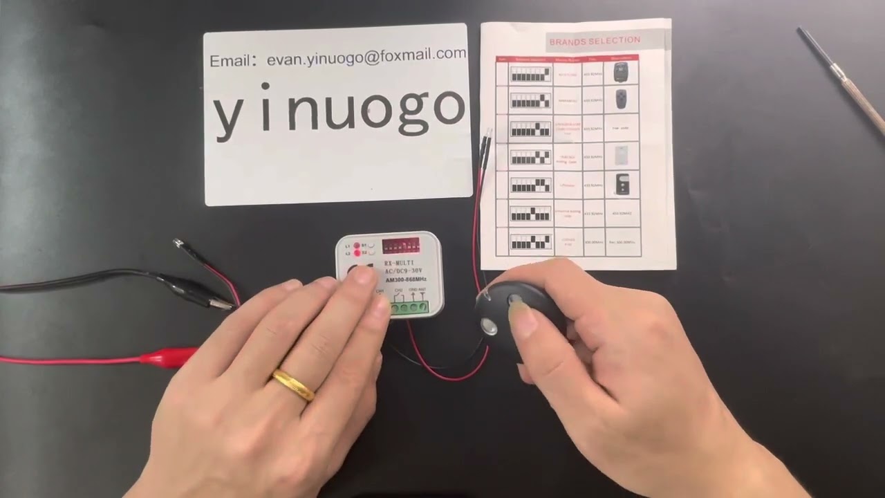 yinuogo-YNG201 RX MULTI Receiver 300MHz-868MHz For NICE SMILO SM2 SM4 Remote Control 433.92MHz