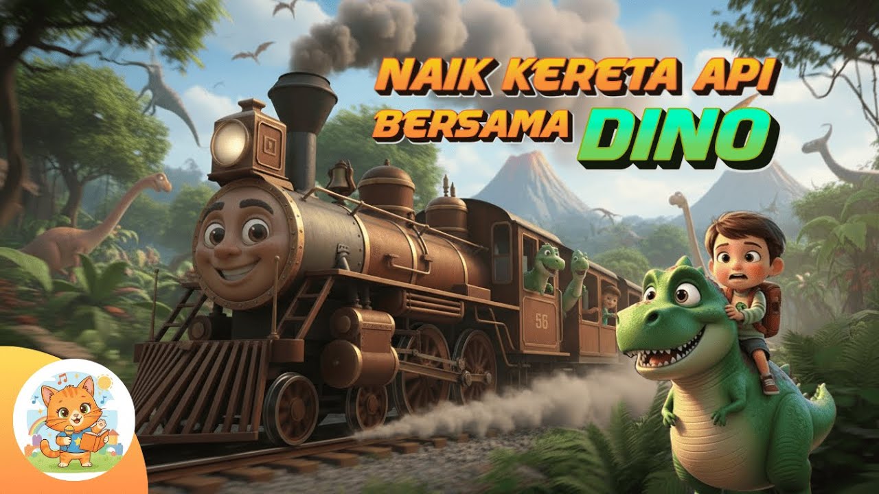 Naik Kereta Api Tut Tut Bersama Dino 🦖| Lagu Anak Dino Lucu | Transportasi Lucu 3D