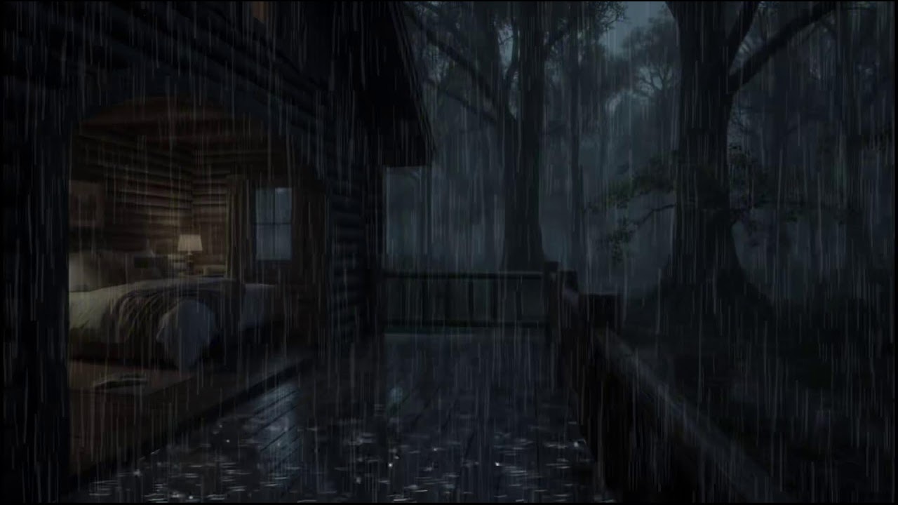 Cozy Cabin in the Woods with Gentle Rain 🌲 | Deep Sleep & Relaxation