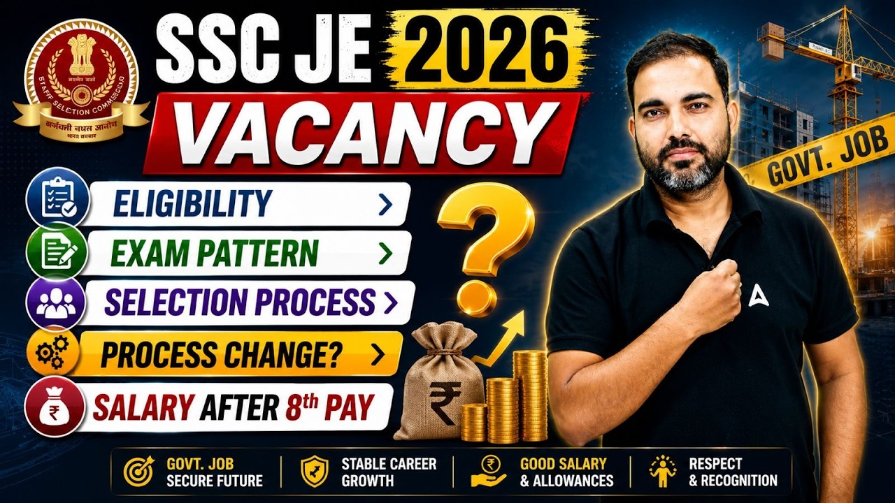 SSC JE 2026 Vacancy Update | Eligibility, Exam Pattern, Selection Process & 8th Pay