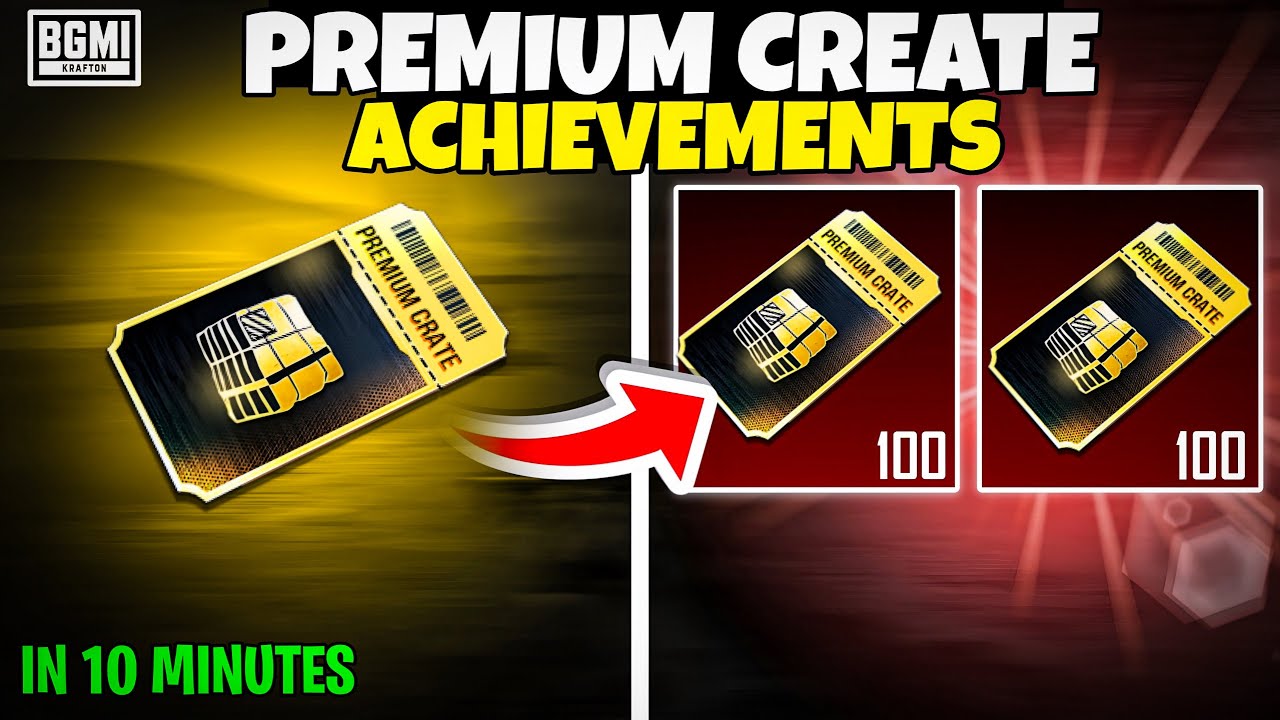 OMG! 😱 100 PREMIUM CRATE ALL EASY ACHIEVEMENTS | How to get Premium Crate BGMI | BGMI PREMIUM CRATE