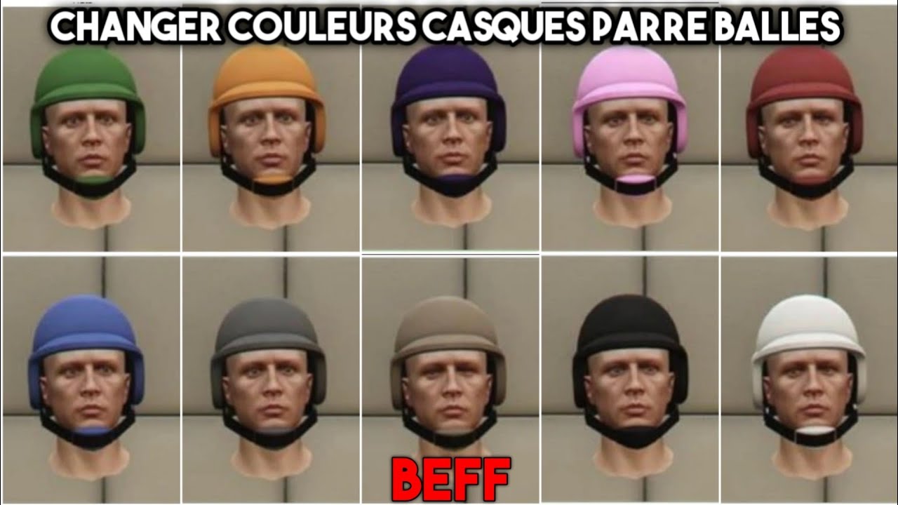 CHANGER COULEURS CASQUES PARRE BALLES / BEFF / GLITCH GTA 5 ONLINE / PS4 / PS5 / XBOX
