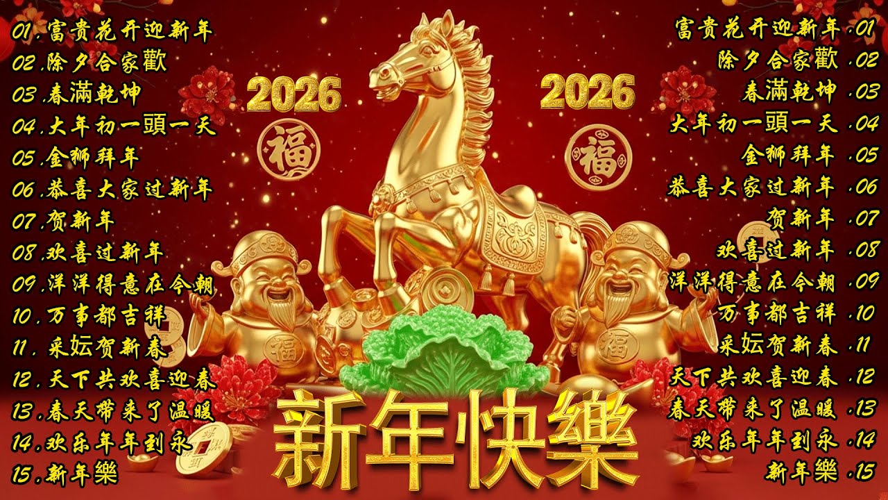 2026新年歌 💖 Lagu Imlek 2026【最好听的新年歌曲 2026】2026经典新年歌系列 🎶 南方群星大拜年2026🧨Chinese New Year Song 2026