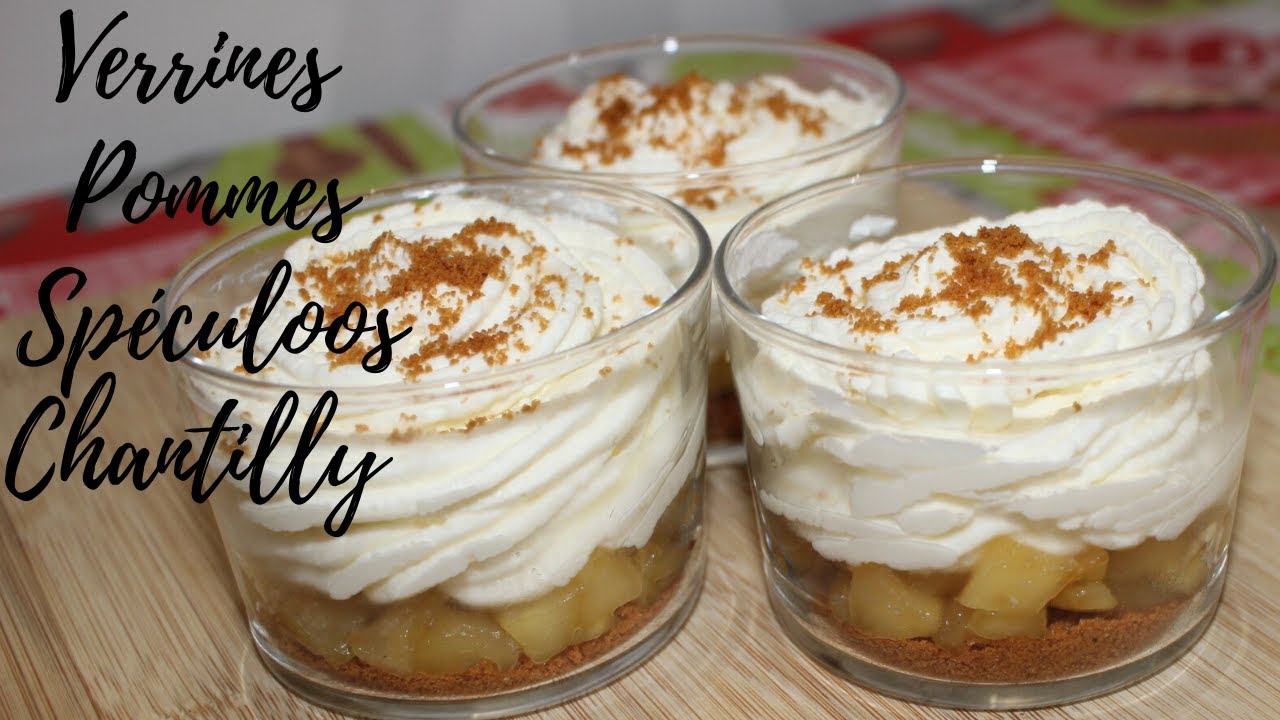 Verrine Chantilly Mascarpone avec Pommes Speculoos