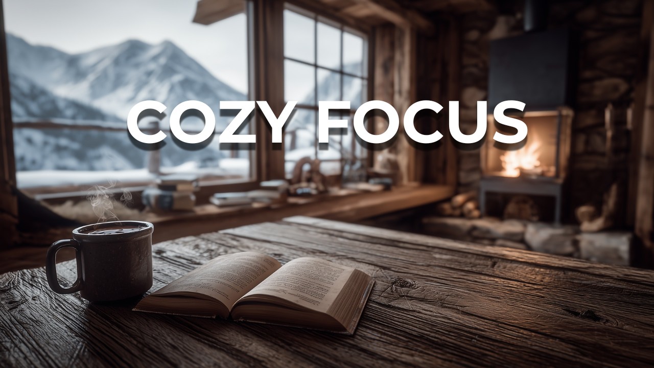 Cozy Focus Music ❄️ Mountain Cabin Study Ambience | Deep Focus & Relaxing Background (2 Hours)