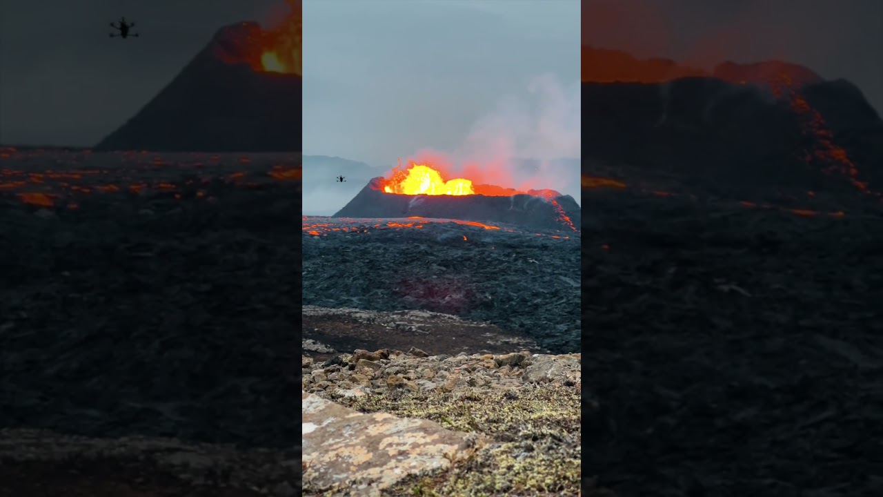FPV drone vs Volcano part 2 #fpv #volcano #drone
