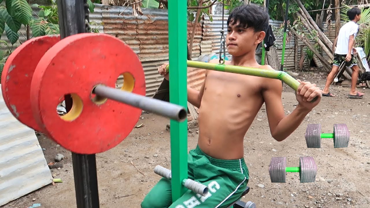 BACK WORKOUT IN MY OUTDOOR VILLAGE GYM