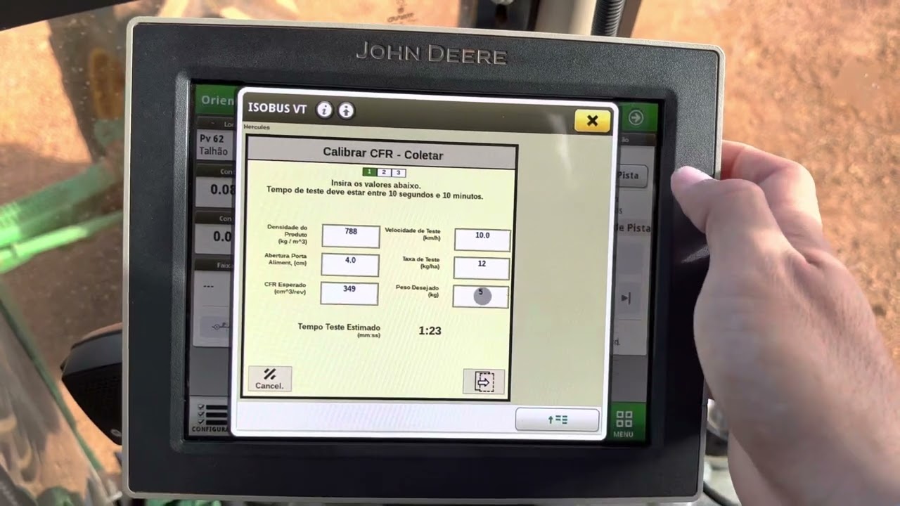 GS4 - Calibração aplicação de sólidos vazão da taxa