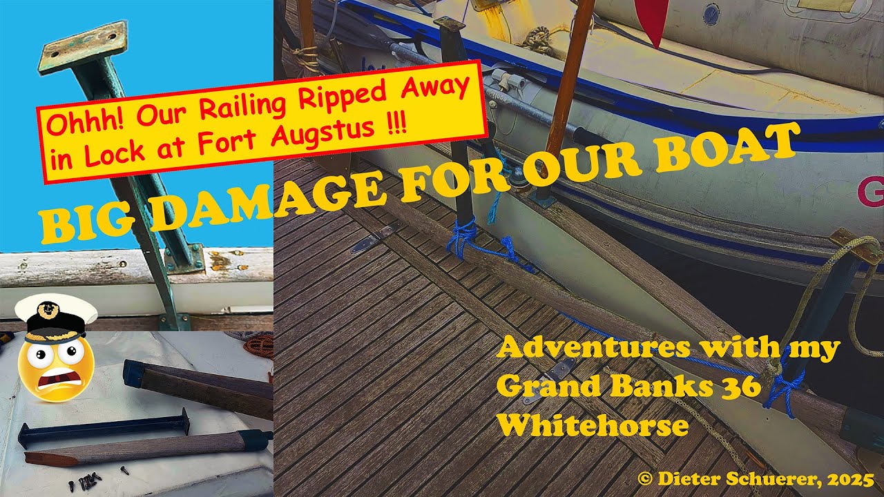 S1E26 - Big Damage on our Boat at Lock in Fort Augustus