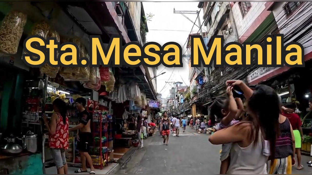 Walking in the street of Sta.Mesa Manila Philippines -Virtual Tour 