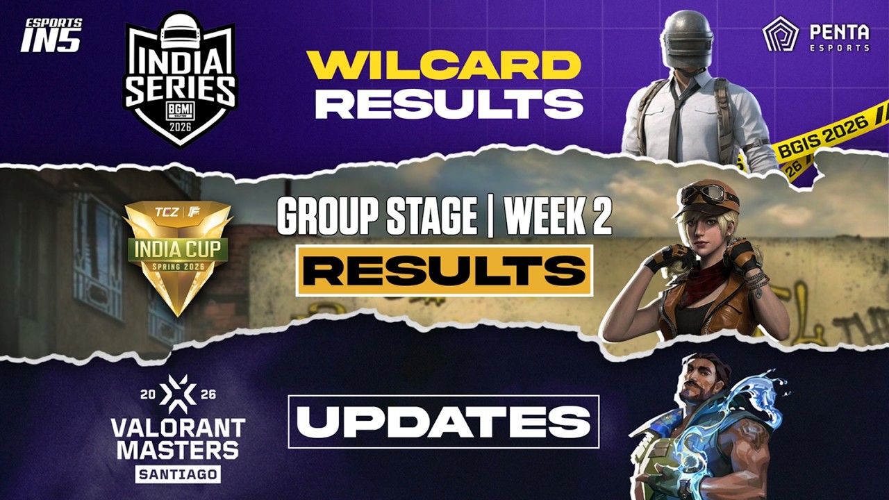 BGIS 2026 Wildcard results | FFMIC Group Stage Week 2 | Valorant Masters Santiago updates | Ein5