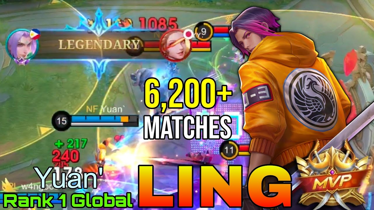6,200+ Matches Ling Perfect Gameplay - Top 1 Global Ling by Yuan' - Mobile Legends